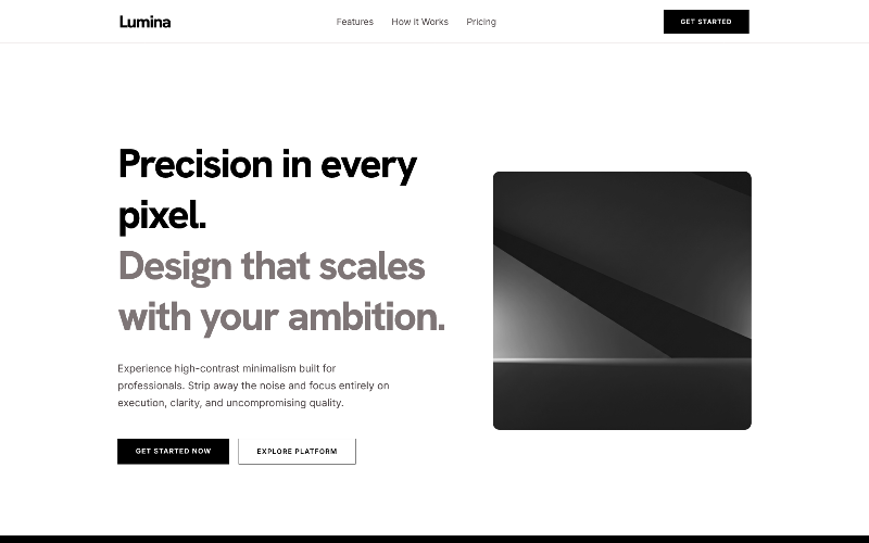 Landing page website demo preview