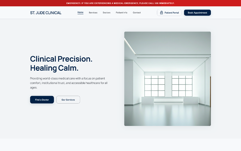 Medical website demo preview