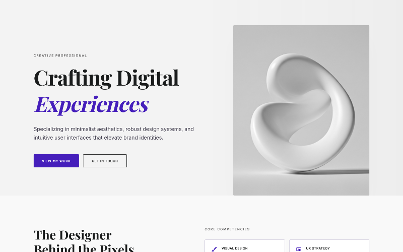 Portfolio website demo preview