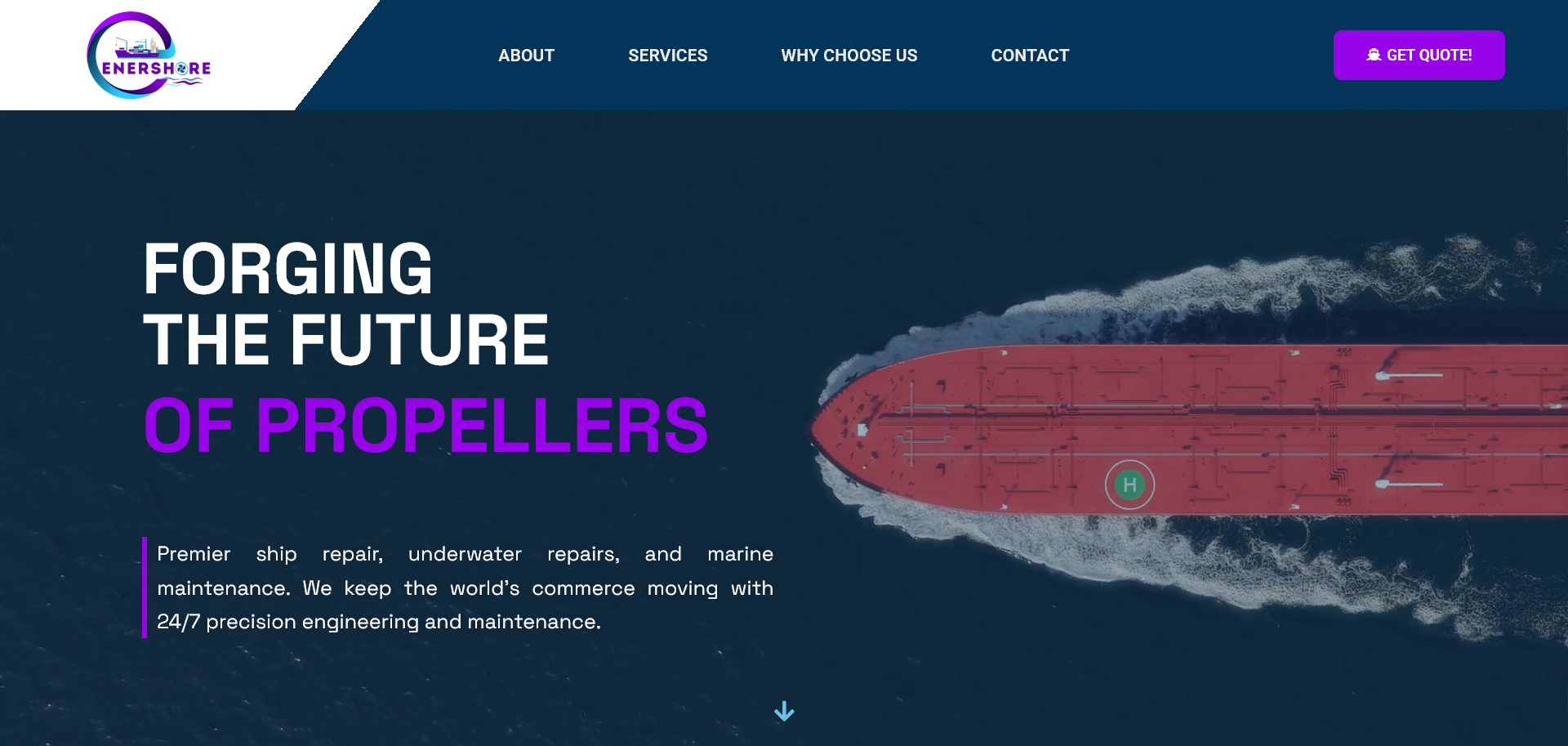 Enershore — Maritime industrial website built by Ragul Karthik